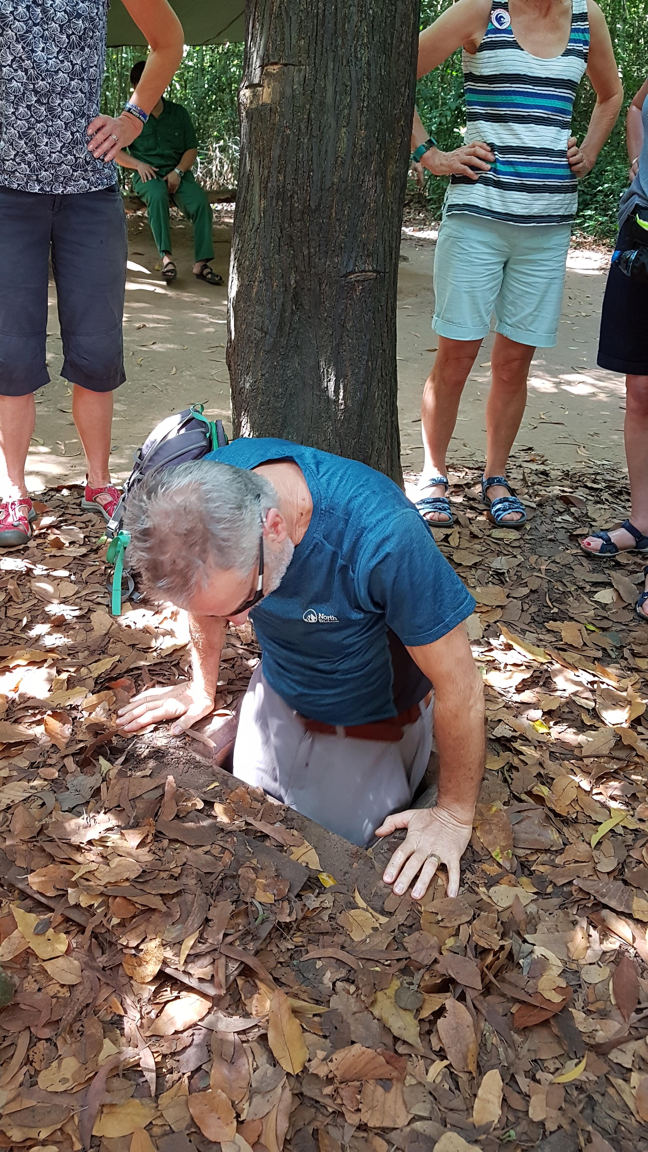 charlie entering tunnel